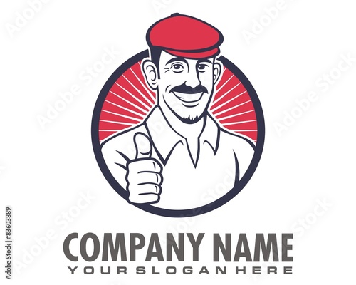 friendly man mustache