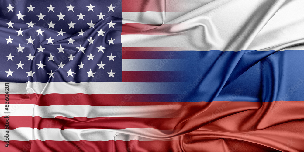 USA and Russia. - obrazy, fototapety, plakaty 