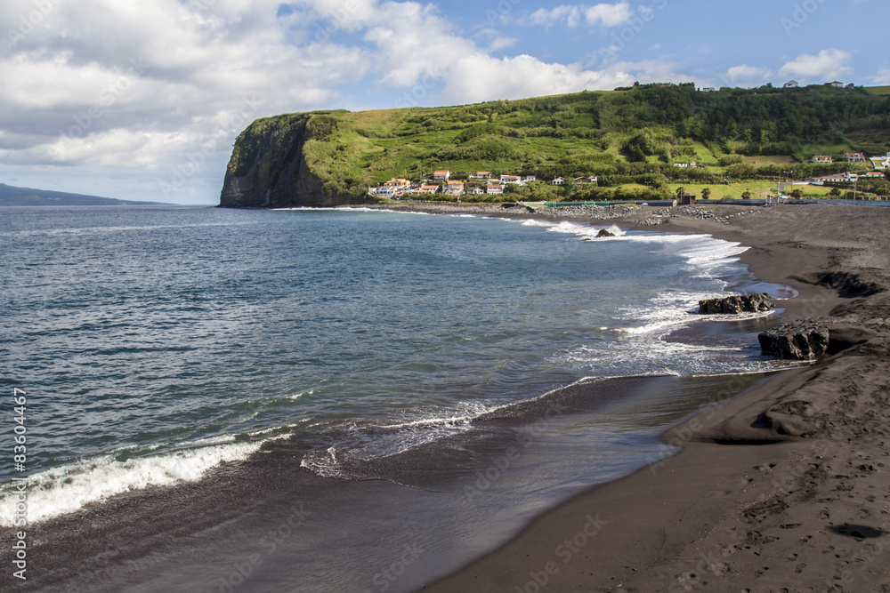 Landscape of the coast of the Atlantic Ocean in the Azores