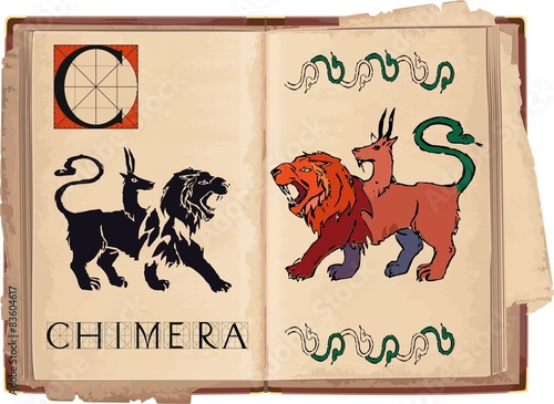 Foto letter C with Chimera