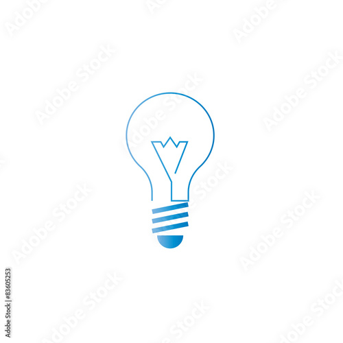 Lamp icon, alternative energy, innovation idea logo