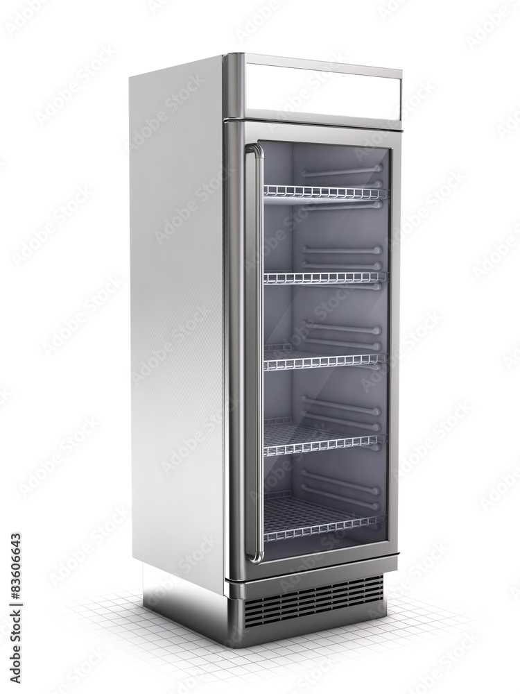 Market refrigerator Isolated on White - 3d illustration Market refrigerator Isolated on White - 3d illustration