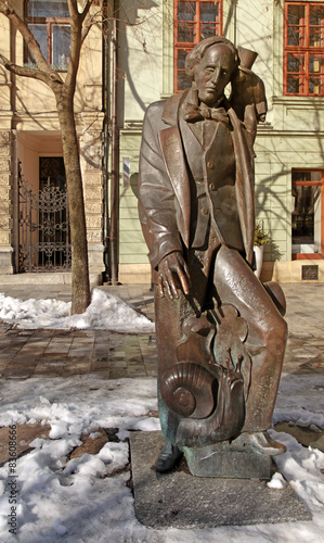 Statue of Hans Christian Andersen in Bratislava. photo