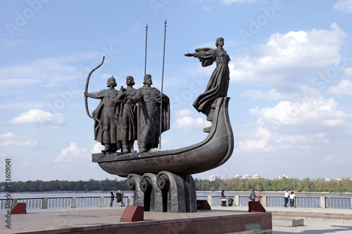 Monument to legendary founders of Kiev photo