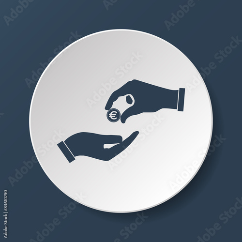  give alms Flat icon