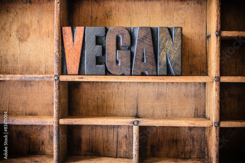 Vegan Concept Wooden Letterpress Theme