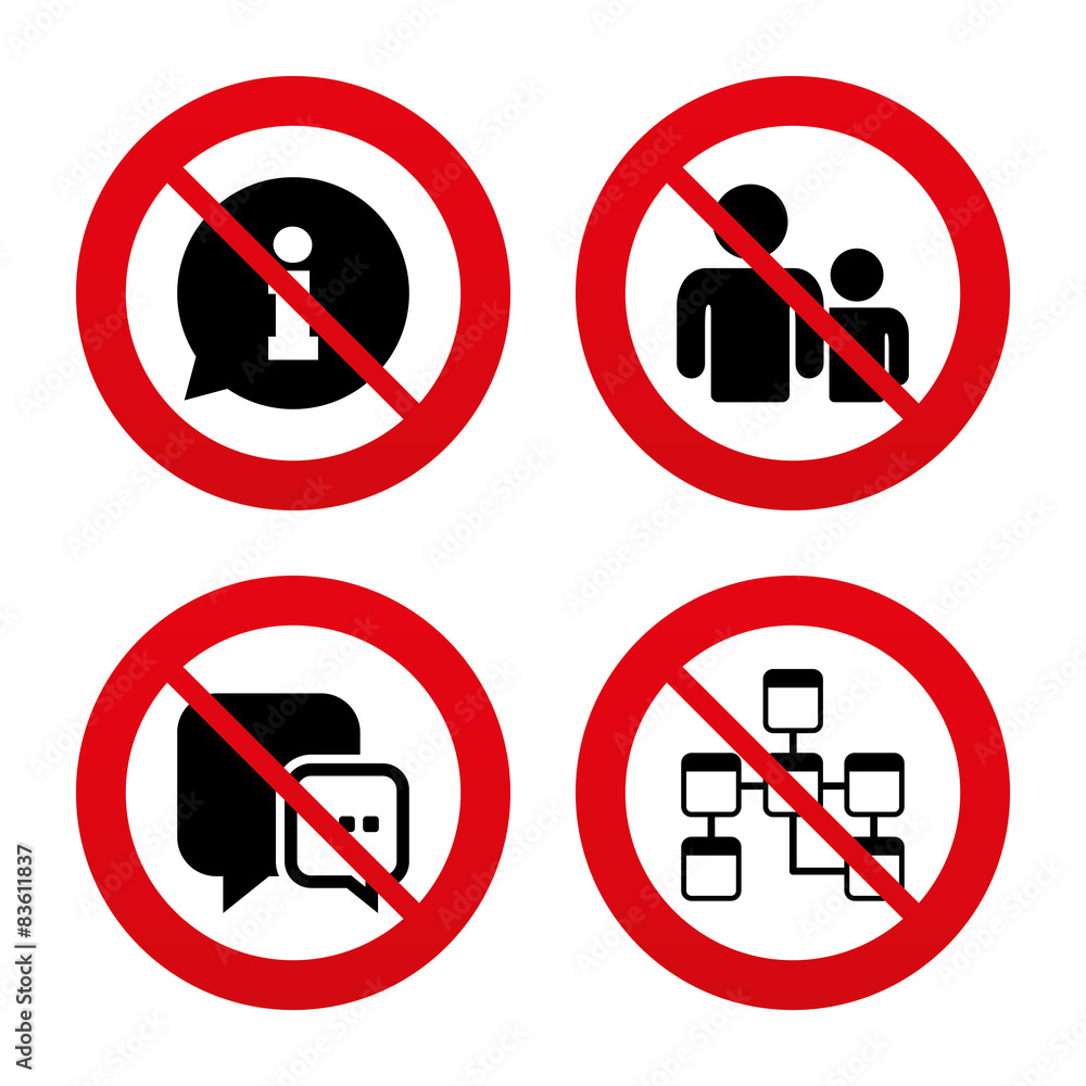 Information sign and group. Communication icons. Information sign and group. Communication icons.