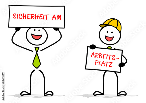 Strichmännchen Arbeitssicherheit