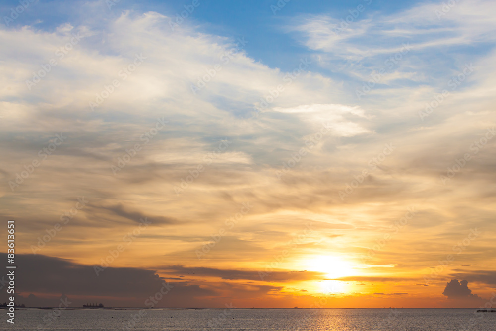 sunset sunrise in the sea background sunset sunrise in the sea background