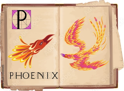 letter P with Phoenix