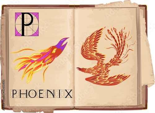 letter P with Phoenix