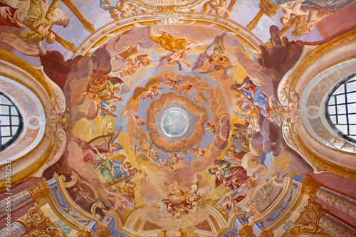 Banska Stiavnica - fresco on cupola in church of baroque calvary
