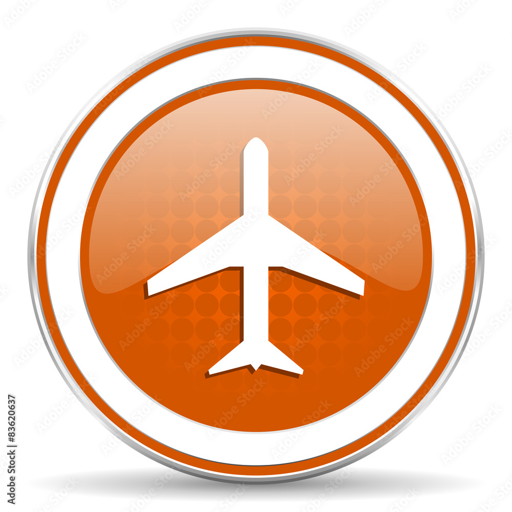 plane orange icon airport sign