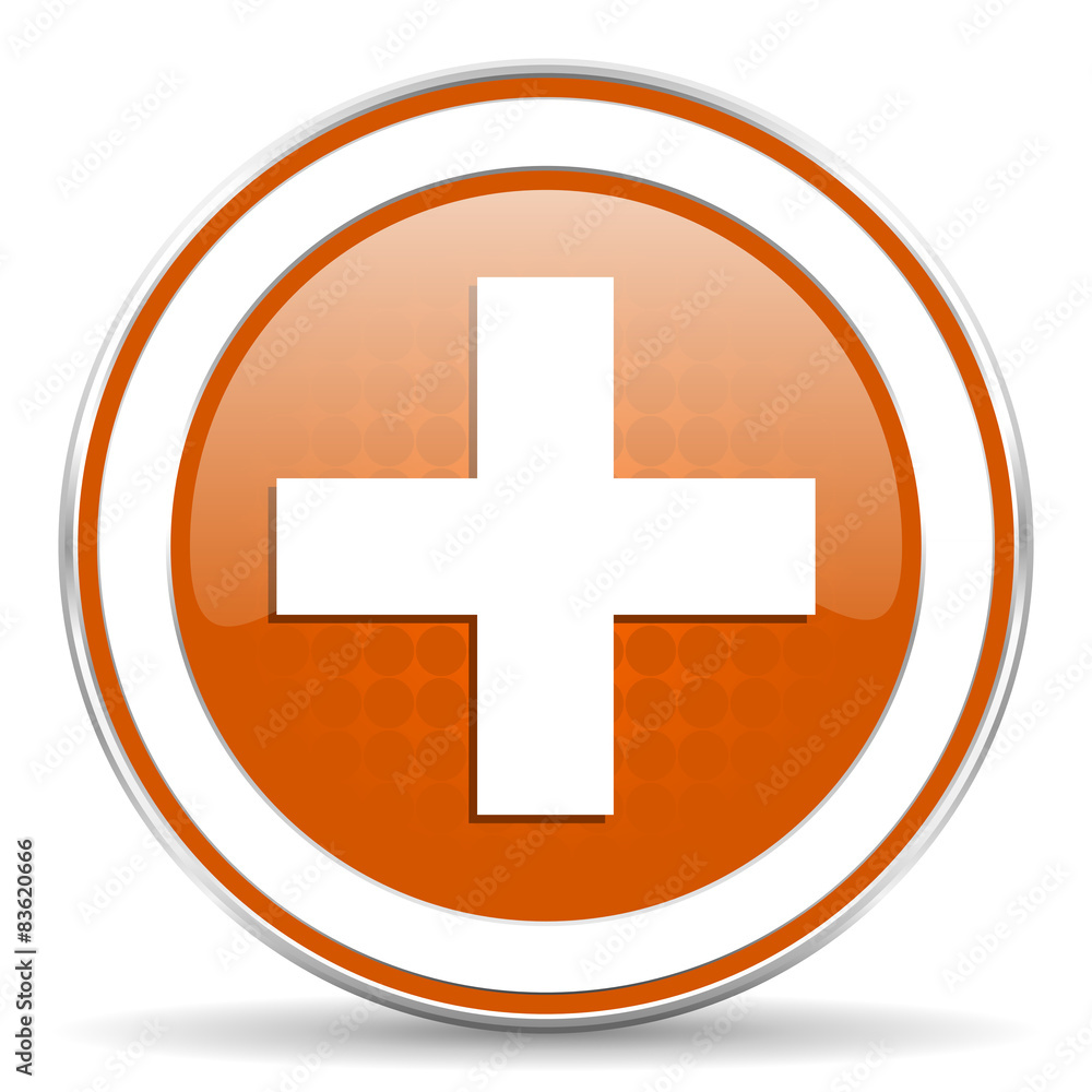 Obraz premium plus orange icon cross sign