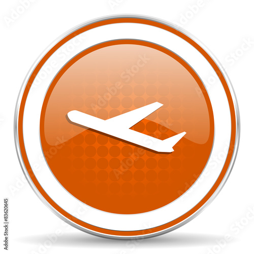 deparures orange icon plane sign photo