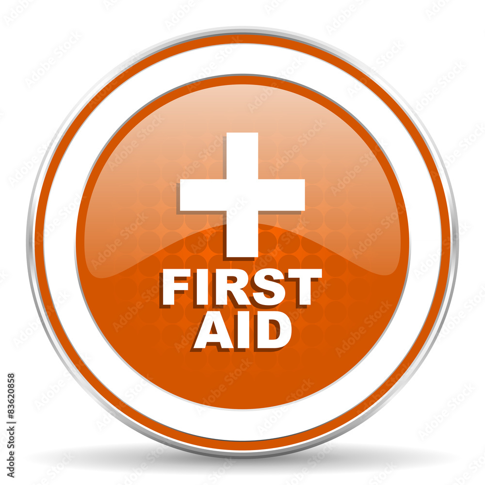 Obraz premium first aid orange icon