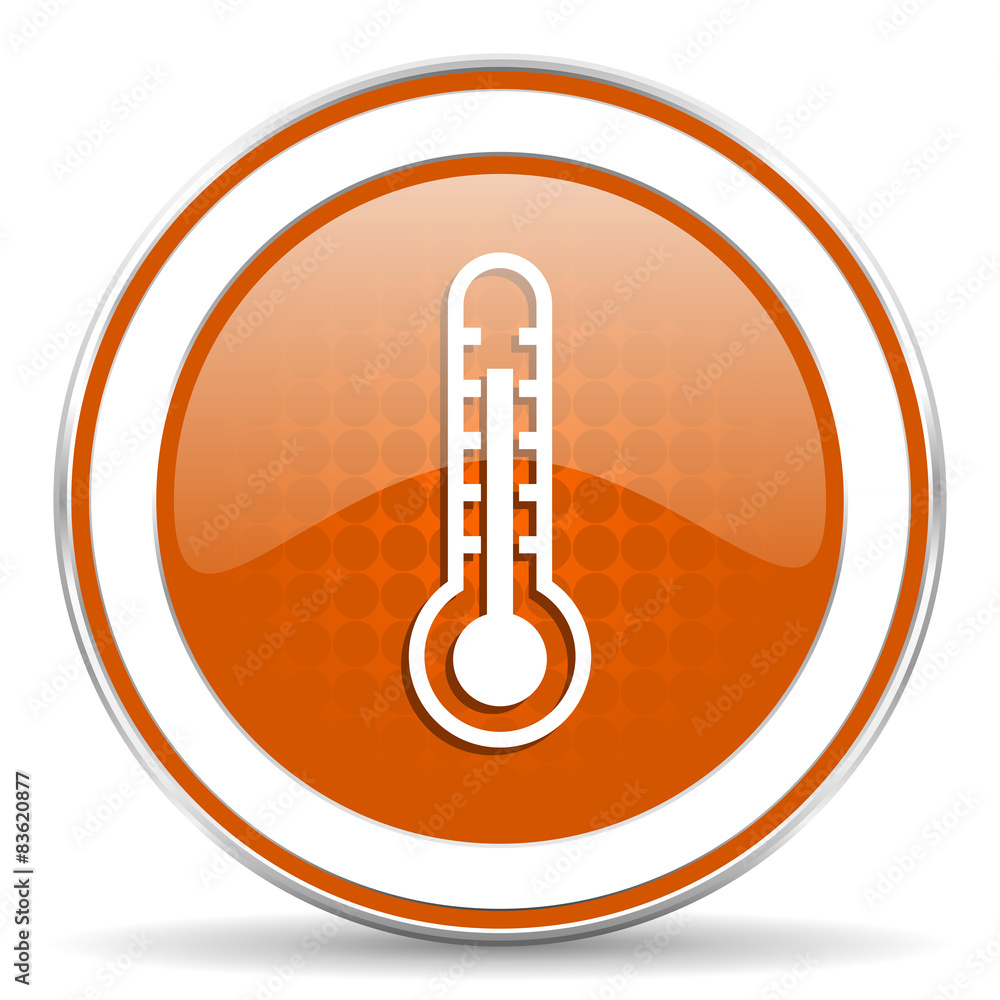 thermometer orange icon temperature sign thermometer orange icon temperature sign