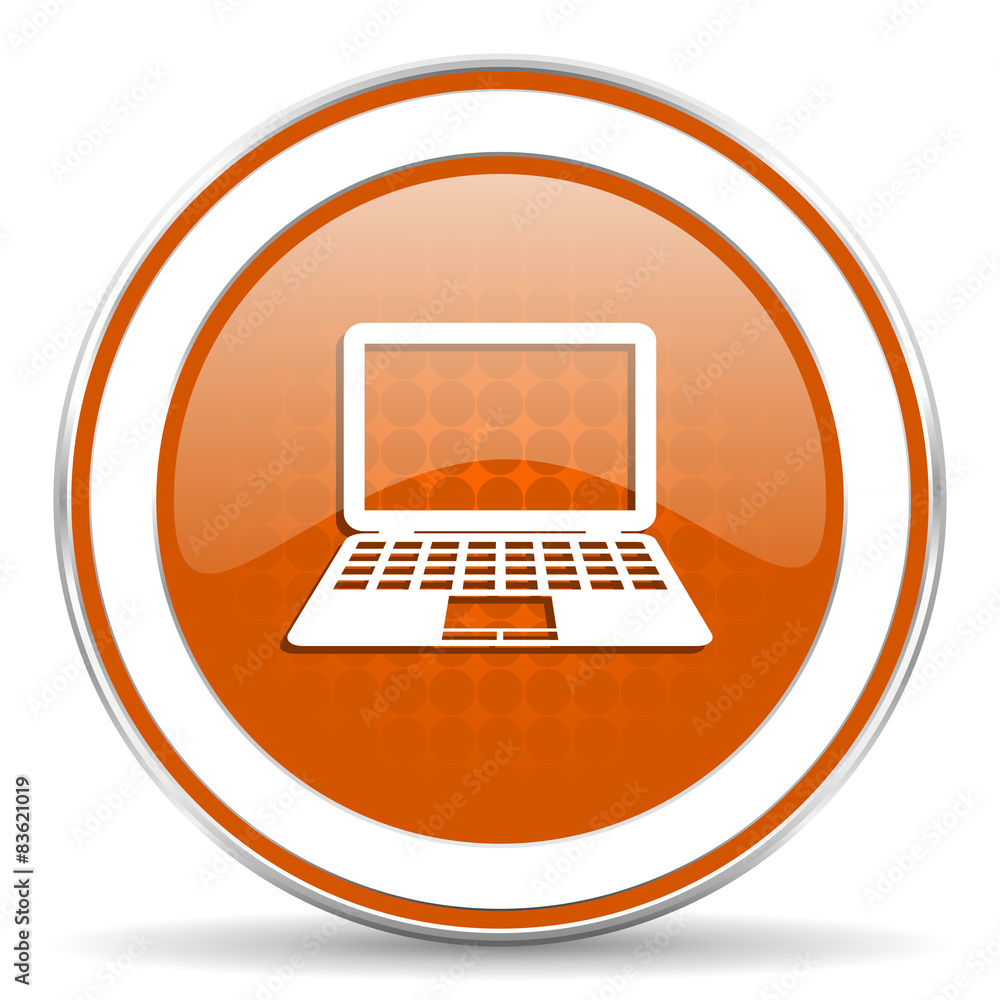 computer orange icon pc sign computer orange icon pc sign