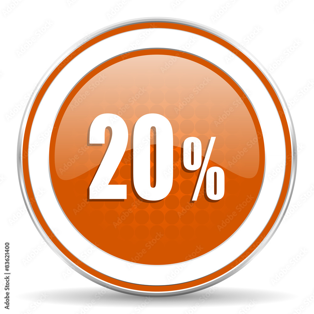 20 percent orange icon sale sign 20 percent orange icon sale sign