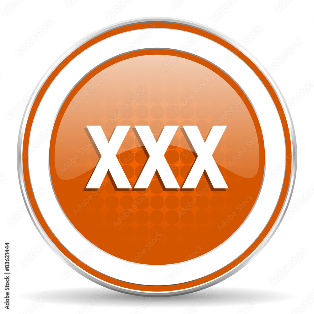 Xxx Porncom - xxx orange icon porn sign Stock Illustration | Adobe Stock