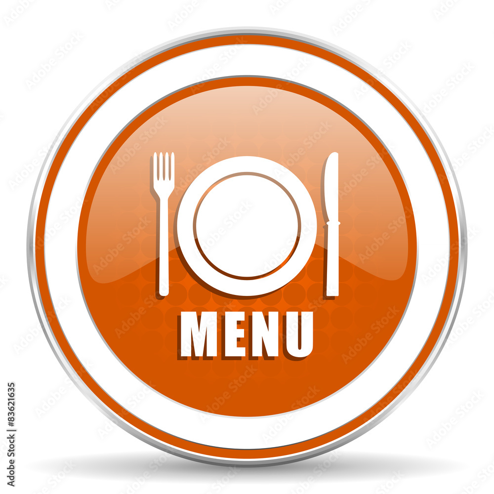 menu orange icon restaurant sign menu orange icon restaurant sign