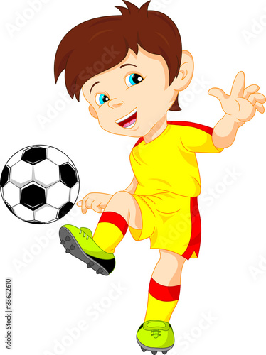cute boy soccer player