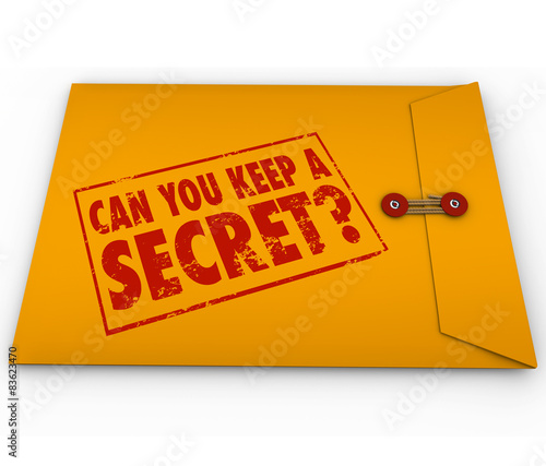 Foto Can You Keep a Secret Yellow Envelope Stamp