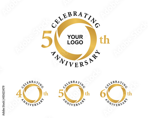 anniversary gold logo 40 50 60