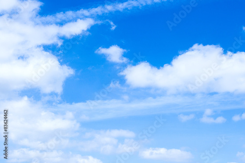 Blue sky and white cloudy.