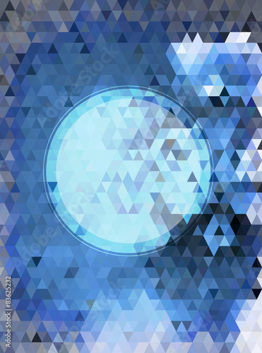 Blue polygon cover background