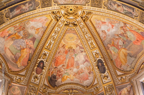Rome - fresco in side apse of church Chiesa San Marcello
