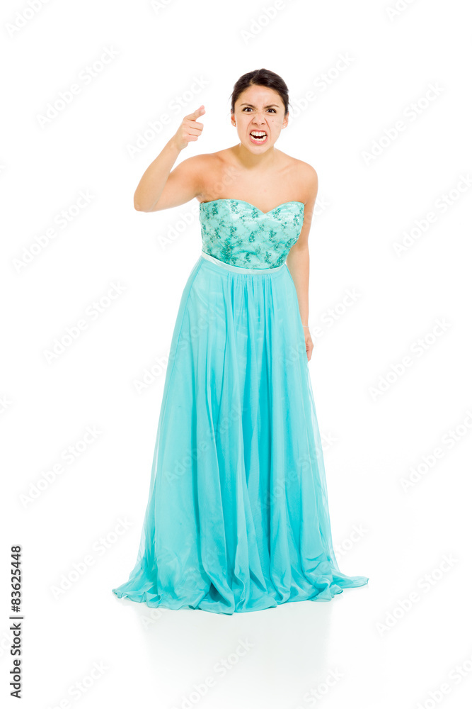 Model angry scolding and pointing Model angry scolding and pointing