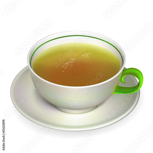 Realistic cup of tea. Illustration contains gradient mesh.
