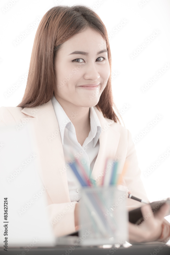 young asian businesswoman working in office young asian businesswoman working in office