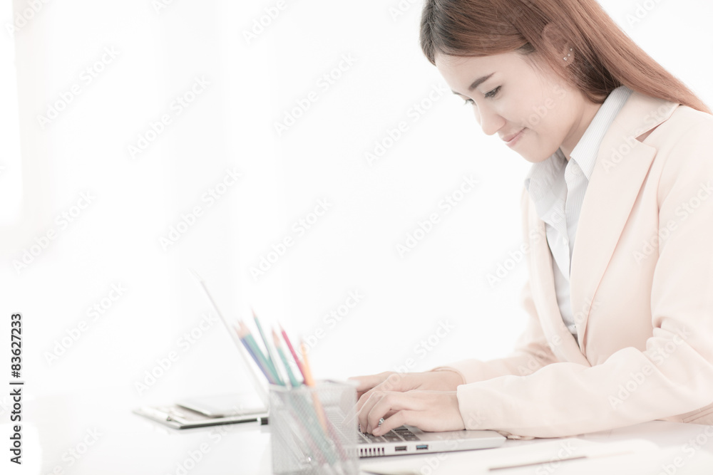 young asian businesswoman working in office