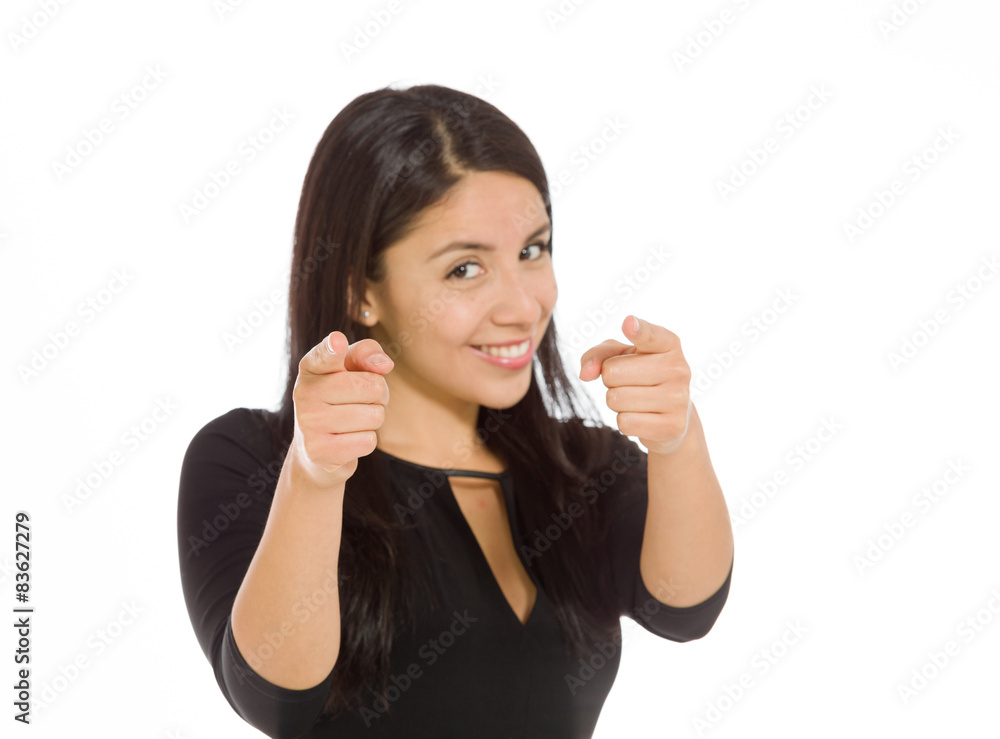 Model pointing to camera Model pointing to camera