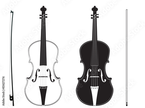 Obraz na plátně Violin Silhouette