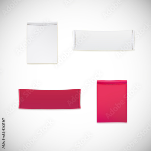 Vector realistic clothing label.
