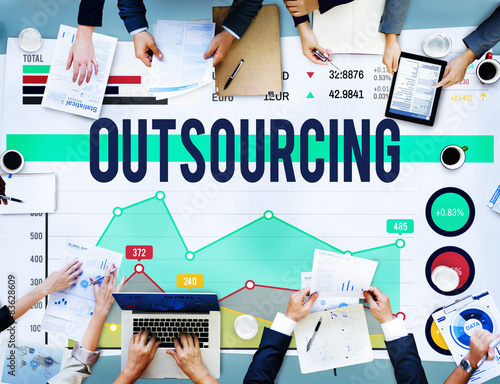 Outsourcing Hiring Outsource Recruitment Skills Concept photo