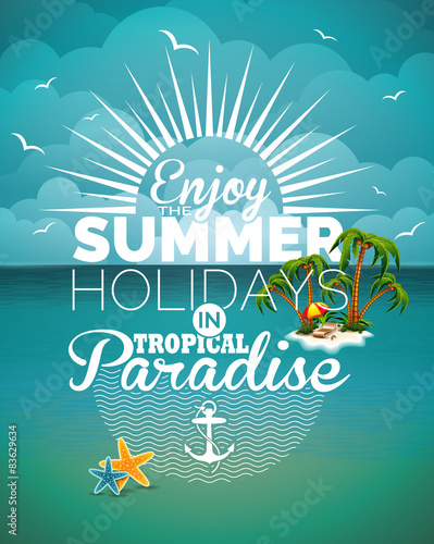 Vector illustration on a summer holiday theme