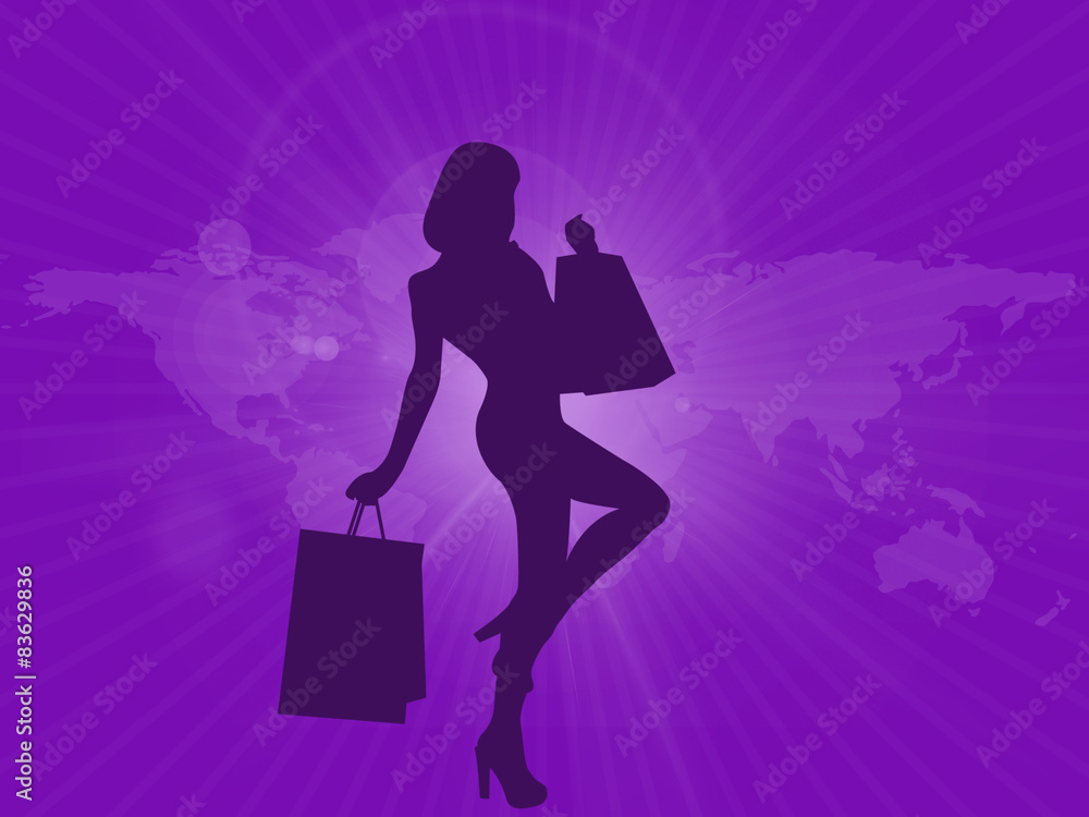 Young women carrying shopping bags Young women carrying shopping bags