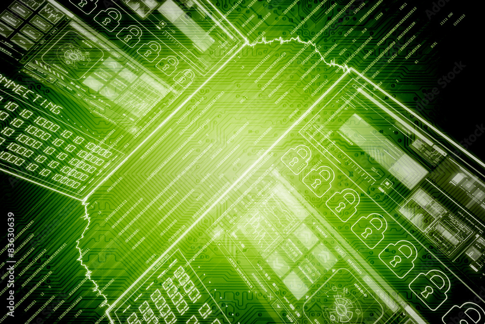 Obraz premium Background conceptual image of digital 3d icons