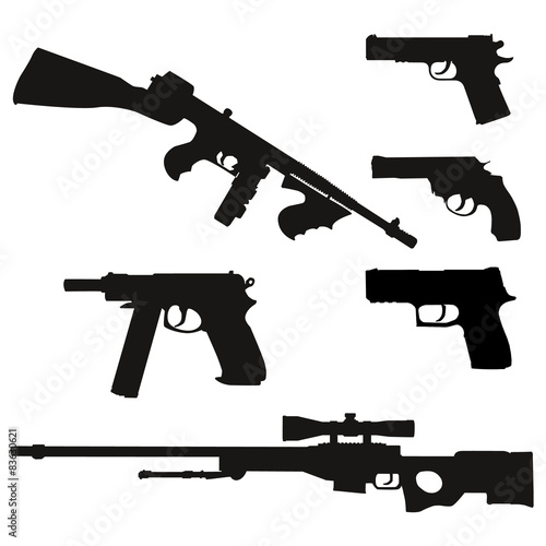 Waffen Silhouetten Set 2