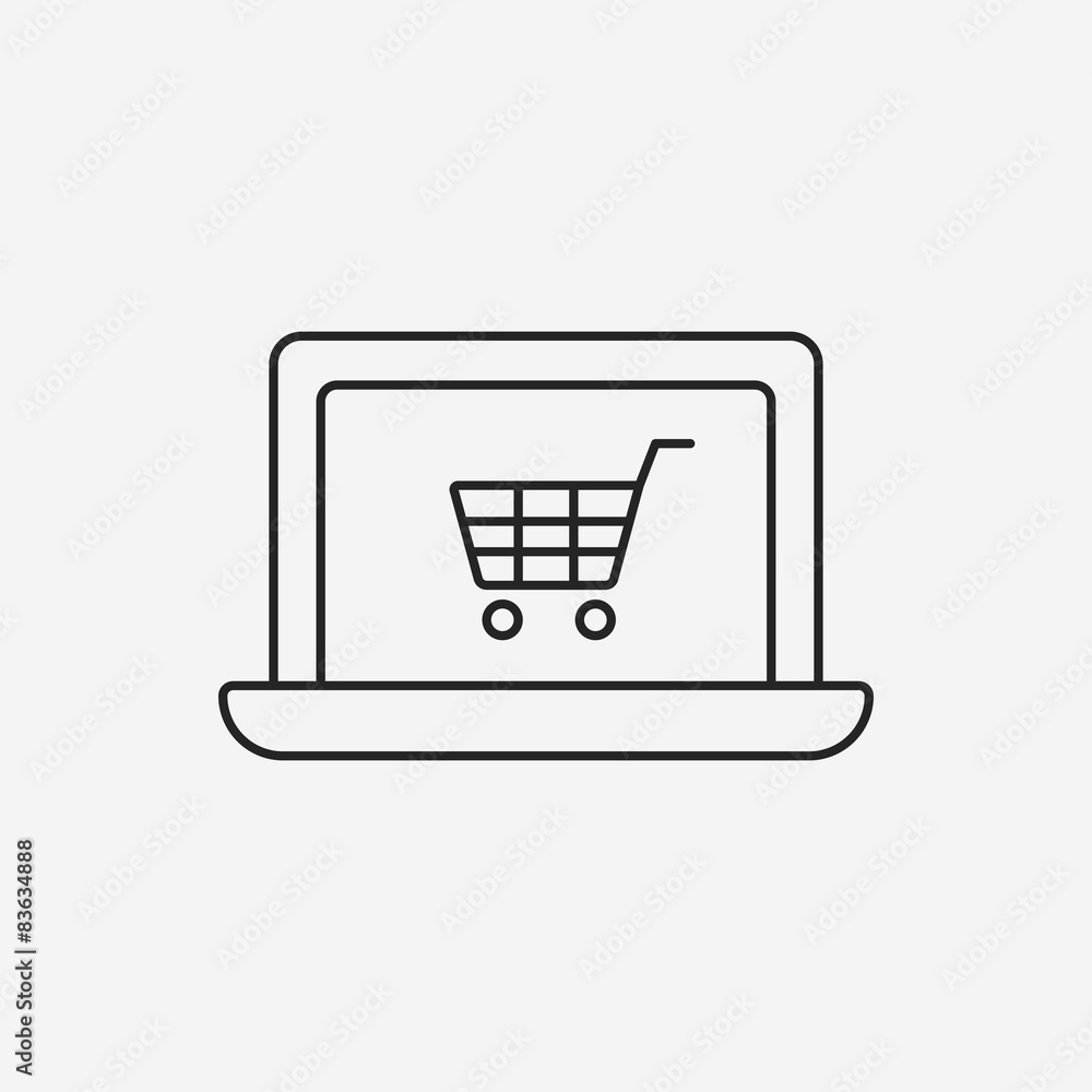 online shopping line icon online shopping line icon