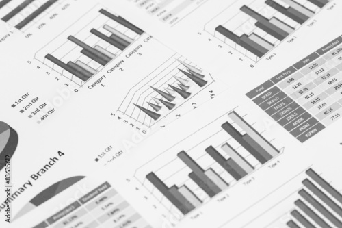 Showing business and financial report. Accounting