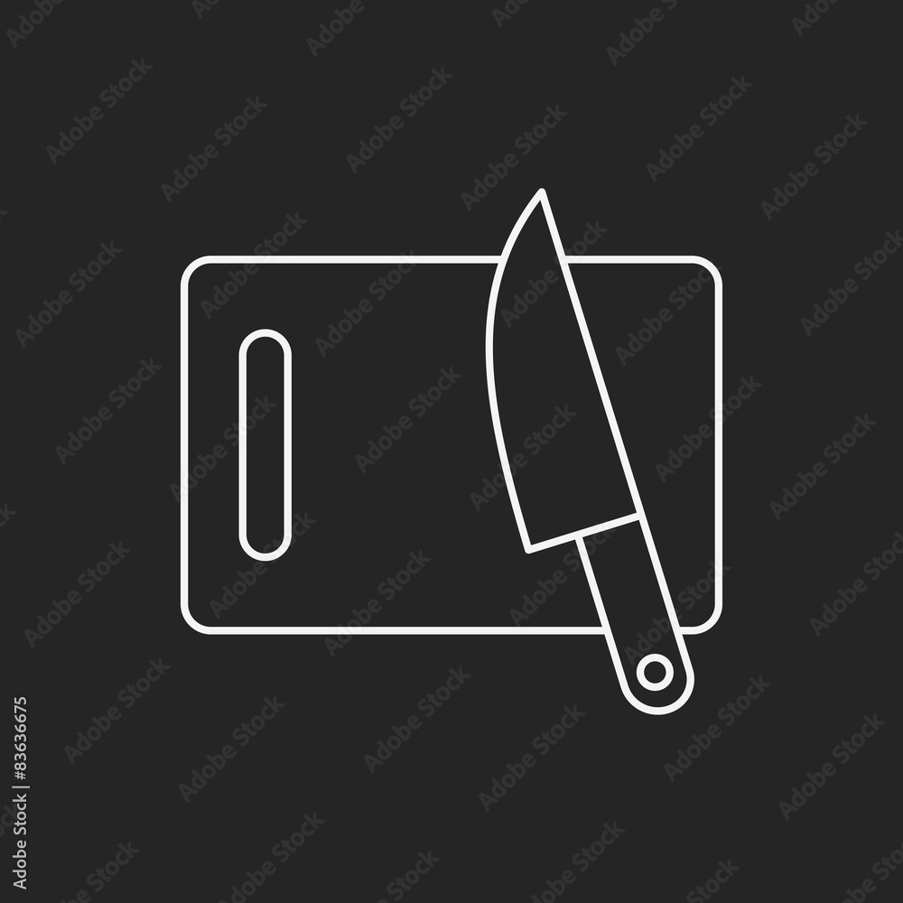Cutting board line icon Cutting board line icon