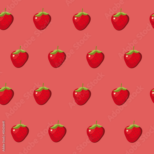 Seamless pattern.strawberries on a pink background.