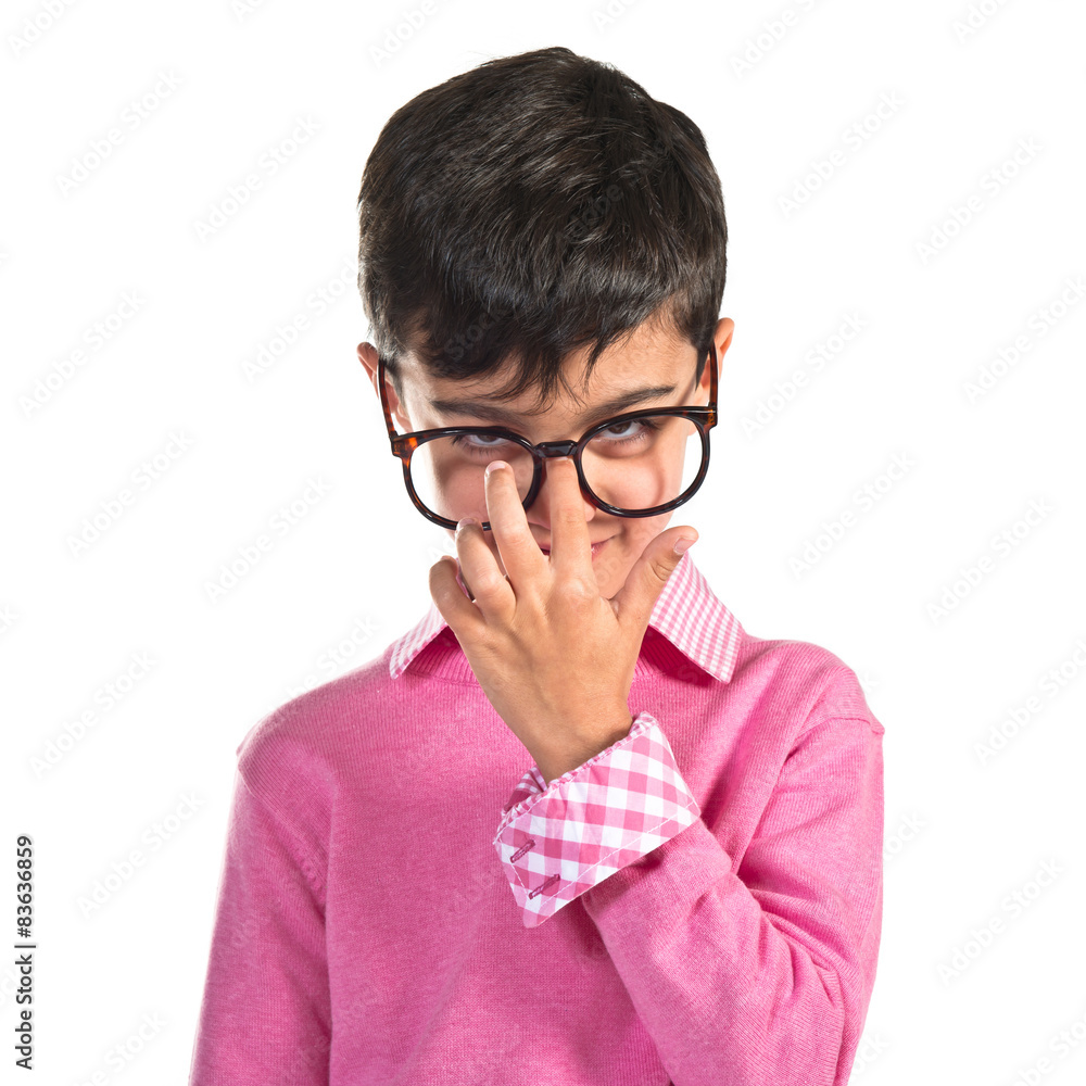 Portratit of young boy with glasses Portratit of young boy with glasses