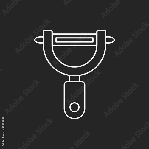 Peeler line icon