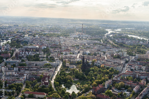 aerial view of wroclaw city suburbs © mariusz szczygieł